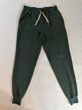 FIGS Men's Forest Green Jogger Sweatpants with Cream Drawstring ITEM2670